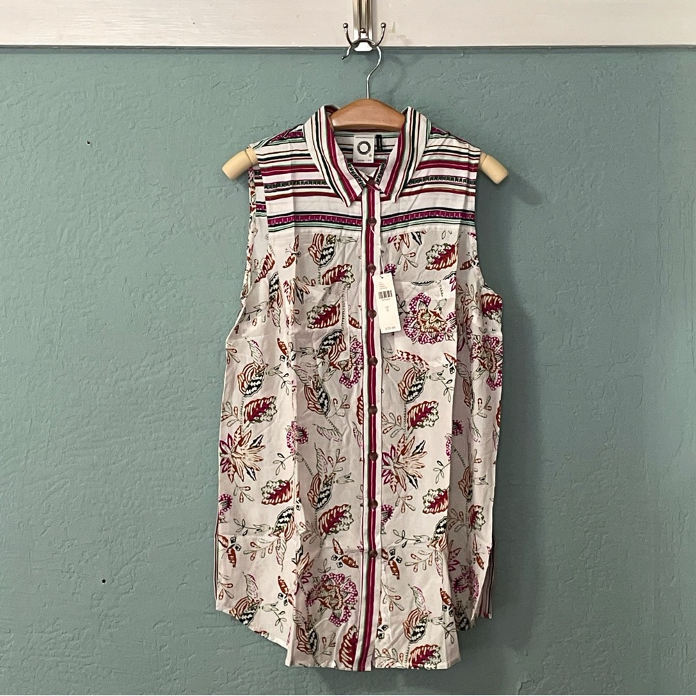 NWT Anthropologie Akemi + Kin Ira Collard Sleeveless Blouse Top